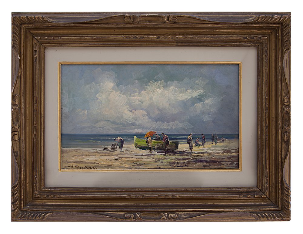mario gheduzzi: spiaggia di Bordighera